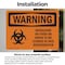 Signmission Biohazard No Food Or Drink OSHA Warning Sign, Vinyl Decal, 10in W x 7in L, 2PK OS-2PACK-WS-D-710-L-12498 - alternate 3